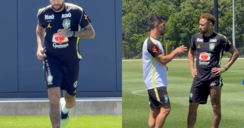 Mavie, filha de Neymar, vence o receio do Canarinho Pistola e conquista os torcedores