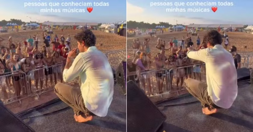Cantor Nilson Neto faz show para cerca de 30 pessoas em Mato Grosso e comenta calor de 37°C: ‘Tem que ser a mesma entrega’